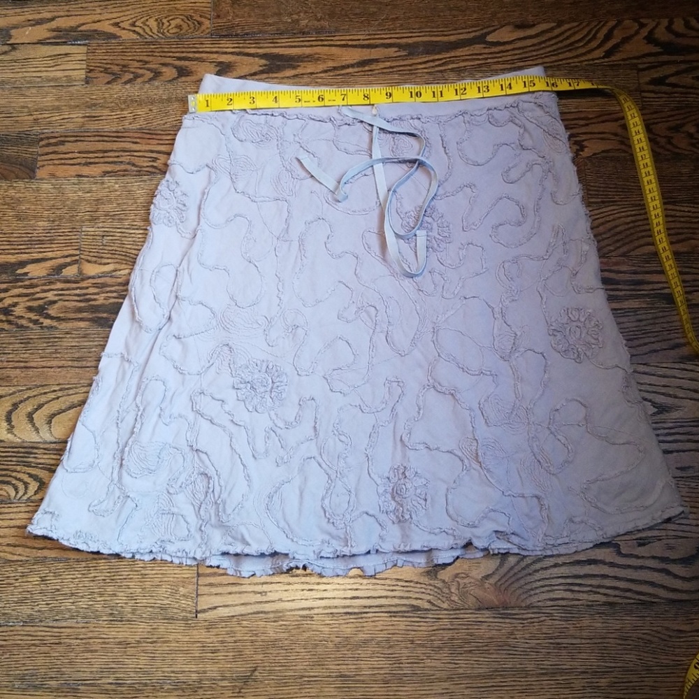 Gray Textured Skirt